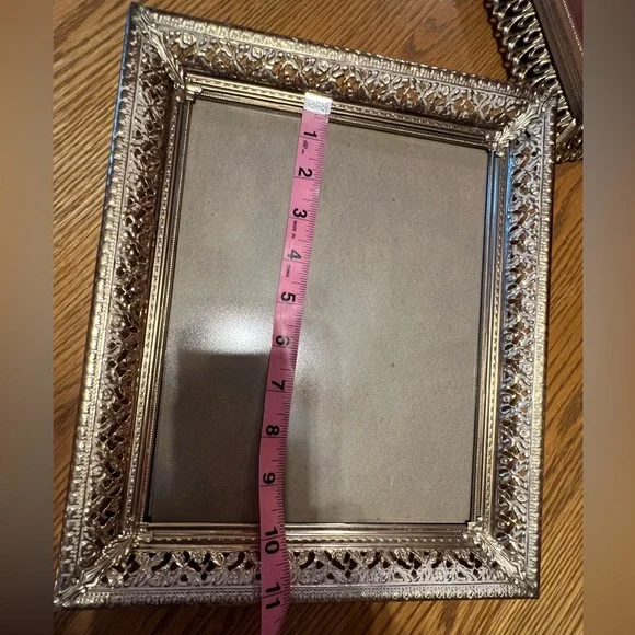 Vintage Goldtone Metal Photo Frame Duo ๐ - Picture 5 of 16